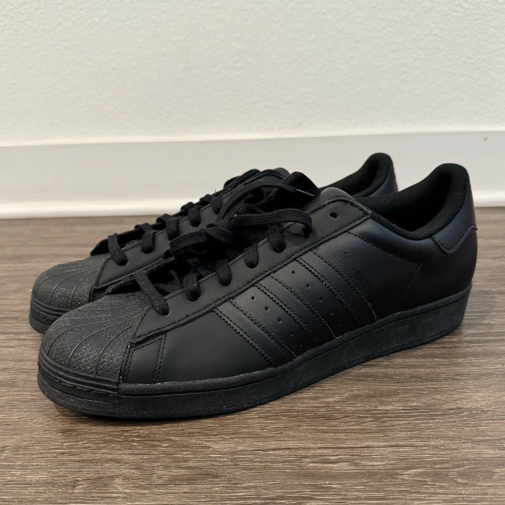 Adidas Superstar 'All Black' sz 13